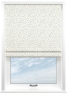 Rebecca, Raffs Blue - Roman Blind